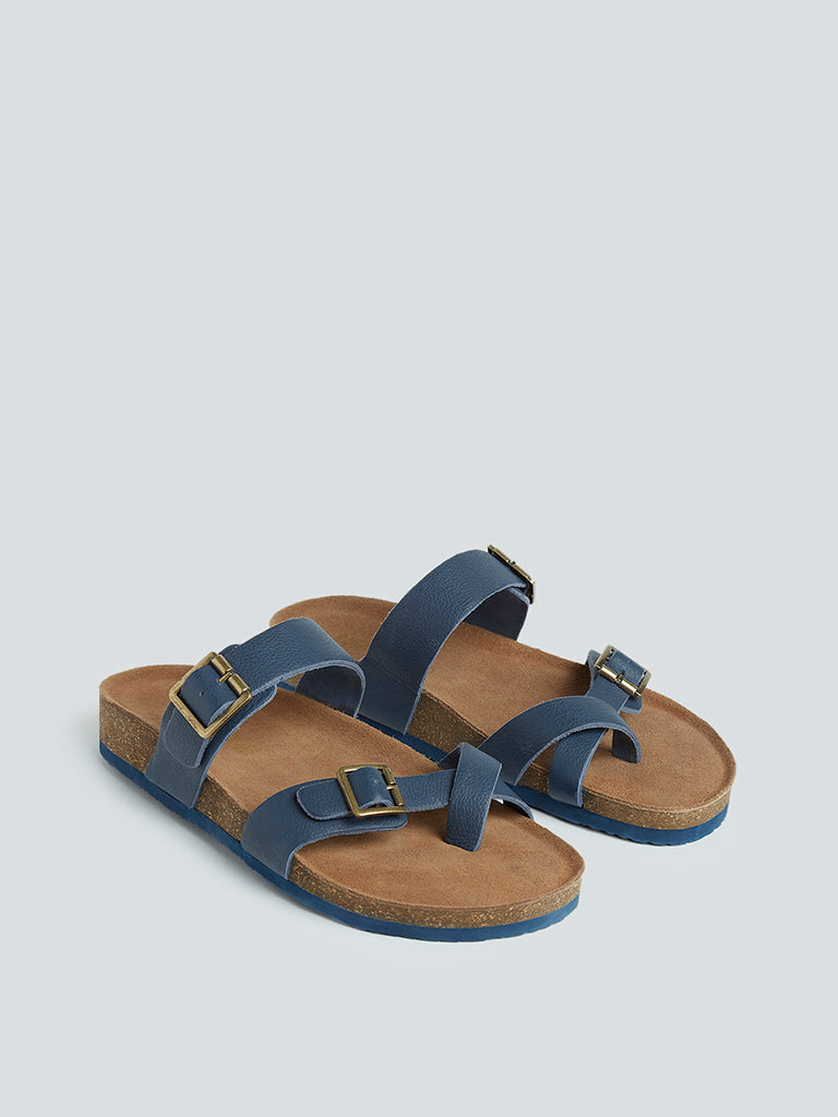 SOLEPLAY Indigo Leather Comfort Sandals